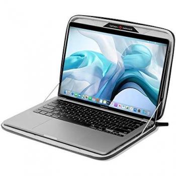 Twelve South SuitCase for MacBook - Tailored Protective Rigid Case with Interior Pocket and Leather Handle for MacBook Pro/Air 13 inch, Shell case, Grey, Maximum screen size: 33 cm (13), Carrying handle(s