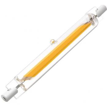 Bombilla LED R7S 8W COB 360º 118mm Blanco cálido