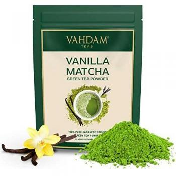 VAHDAM, té verde matcha de vainilla