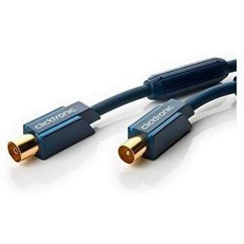 Cable de antena coaxial 20m IEC macho-hembra, 95dB, con ferrita, ClickTronic