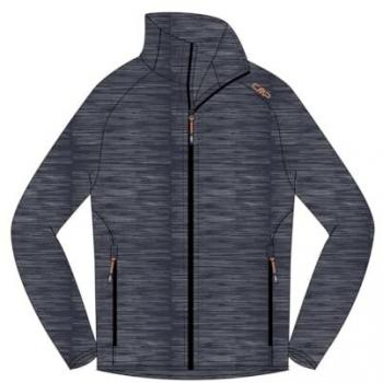 CMP Men's Stretch Fleece Jacket Blue Melange/Lime Green 5XL