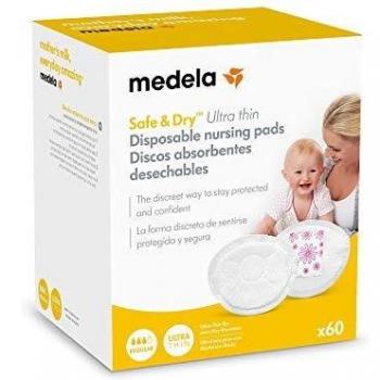 Medela Safe & Dry Ultra Thin Disposable Absorbent Discs 60 Units