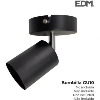 Foco Negro 1 Elemento GU10 Edm