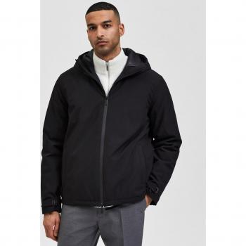 Selected - Abrigo de hombre acolchado con capucha