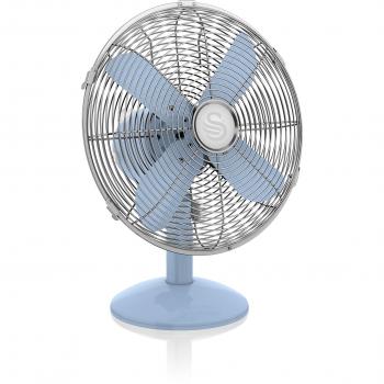 Ventilador de Escritorio Retro Swan 12 Pulgadas Azul Cielo SFA12620BLN