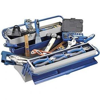 ALYCO 192736 192736-Caja Metalica de 5 bandejas 500 x 200 x 240 mm con 80 Herramientas