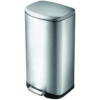 Cubo de Basura EKO Della con Pedal 35 L Plateado Mate