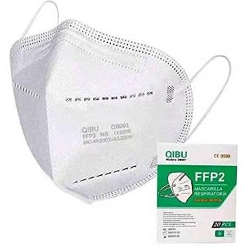 Cosmo led Mascarilla FFP2,pack 20 unidades, Homologadas, 5 Capas, Proteccion personal,CE 0598,No Irrita la piel, Comoda y suave