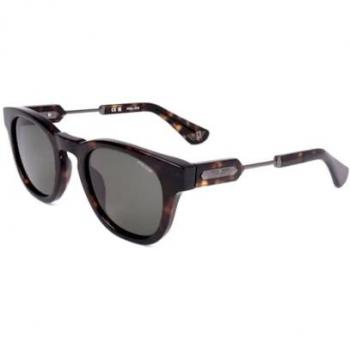 Gafas de sol Police SPLF70 para hombre, marco redondo, color marrón, tamaño único