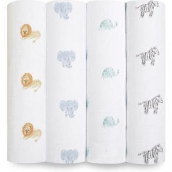 Aden + Anais Animal Kingdom 4-Pack Classic Swaddle Blankets