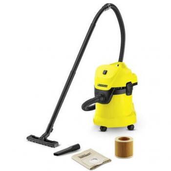 Kärcher WD3 / MV3 Aspirador de Trineo Seco y Húmedo 1000W, Capacidad de 17L con Función Sopladora