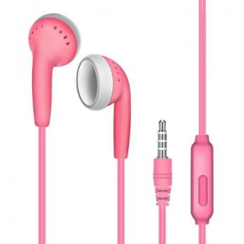 Auriculares internos planos deportivos con cable 3.5mm, estéreo y graves para iPhone 5S/6S y Samsung, con micrófono