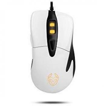 Krom Kadru - Ratón Gaming, Color Blanco