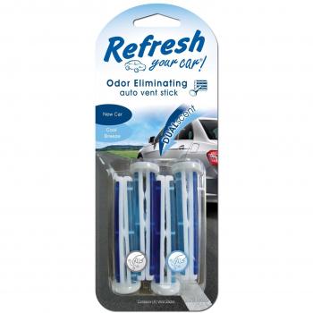 Refresh Your Car 09578 Air freshener, Car Cool Breeze, Dual Scent Vent Sticks, Long Lasting Powerful Fragrance, Pack of 4 Pieces, Set of 4