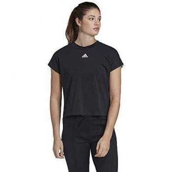 adidas W Mh 3s tee Camiseta de Manga Corta, Mujer, Black/White, S