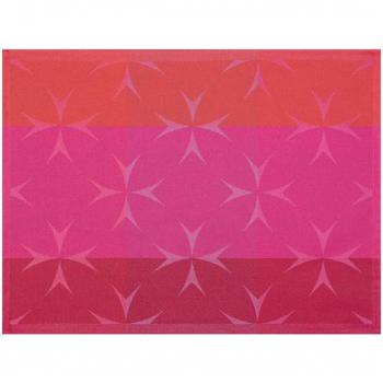 Le Jacquard Francais Set Enduit cromático, algodón, Lipstick, 36 x 48 cm