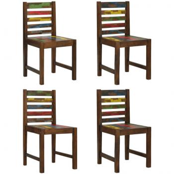 vidaXL Dining Chairs 4 pcs Solid Reclaimed Wood