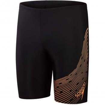 Bañador de hombre de natación Speedo Medley Logo Jammer negro naranja - Talla 28