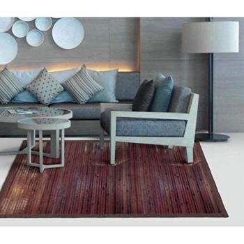 Alfombra de Bambú Ecológica - Disponible en 2 Colores (Marrón Oscuro) - Tamaños: 40x60 cm y 120x180 cm - Ideal para Cualquier Estancia del Hogar