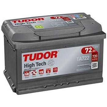 Batería para coche Tudor Exide HIGH-TECH 72Ah, 12V. Dimensiones: 278 x 175 x 175. Borne derecha.
