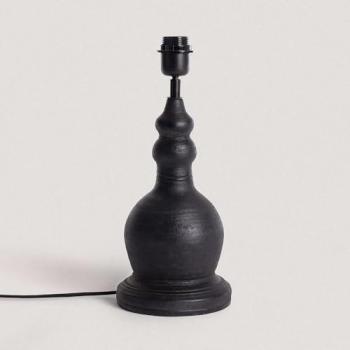 Lámpara de Mesa Loza Ø330 mm Jara ILUZZIA Gris Oscuro E27 Casquillo Gordo 500xØ330 mm Decoración Salón, Habitación, Dormitorio