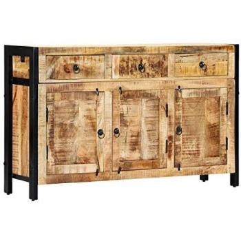 vidaXL Mango Aparador Comedor 3 Puertas + 3 Cajones Madera Maciza Mueble Buffet Salón Cocina Diseño Estilo Rústico Armario Auxiliar Bufé Cómoda Sala