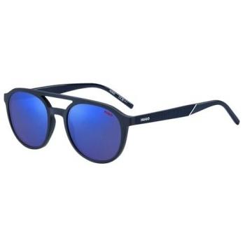 Hugo Boss Contemporary Men's Sunglasses with Unique Design, Blue, Size 54 MM