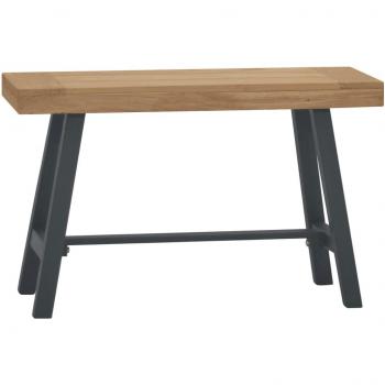 Banco de madera maciza de teca 80 cm Marrón