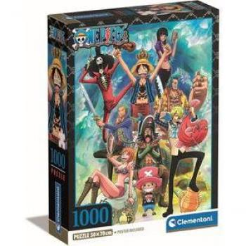 Puzzle 1000 piezas ONE PIECE Clementoni, juego de habilidad para toda la familia, hecho en Italia