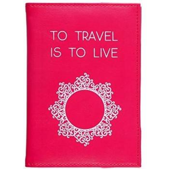 Laroom Funda para Pasaporte, PU y Polyester, Fucsia