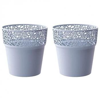 Maceta de Plástico Wellhome Tree Gris Hielo 12x12x12.2 Cm