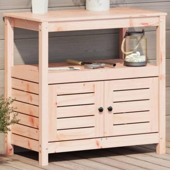 Tablero con estantes de madera maciza Douglas 82,5x45x81 cm Marrón