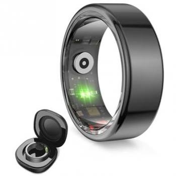 Anillo Inteligente KSIX Saturn XS, Monitor de Actividad y Salud, Control de Sueño, 5ATM, Autonomía de 3 Días, Color Negro
