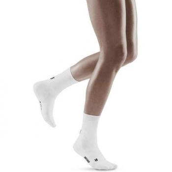 Cep Calcetines Largos Classic Half Blanco - Calcetines largos, color blanco, diseño clásico, ideales para running y deportes de alto rendimiento, tecnología de compresión para mejorar la circulación sanguínea y reducir la fatiga muscular