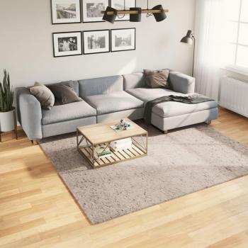 Alfombra peluda de pelo largo moderna PAMPLONA 240x240 cm Color Antracita, Beige, Crema - Alfombra de Piso para Sala de Estar, Dormitorio, Habitación, Salón