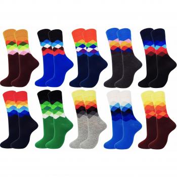 FULIER Calcetines Para Hombre Pares algodón rico cómodo, transpirable, diseño elegante calcetines de colores de moda