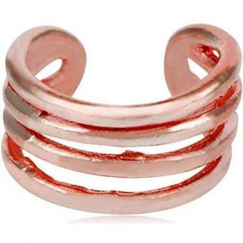 Córdoba Jewels | Pendiente de Plata de Ley 925 bañada en oro rosa. Se vende por unidad con diseño Mini Arito Rose Gold