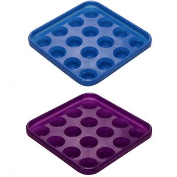 Gazechimp 2 Pcs de Bandeja de Pelotas de Snooker Titular de Plastico Púrpura + Azul