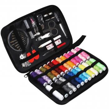 JUNING Kit de Costura,Costurero 130 pcs Accesorios Costura Kit de Accesorios para el Viajes y Principiantes y emergencias
