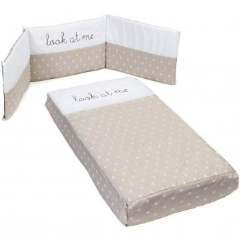 Cotinfant - Conjunto Colcha + Protector New Topo para Cuna 120 x 60 cm. arena