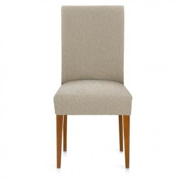 Funda elástica para silla con respaldo pack 2 Troya beige/marrón claro 50 x 55 x 50 cm