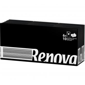 Renova Pañuelos de bolsillo Negros Compactos - 6 paquetitos
