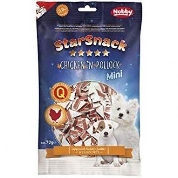 Nobby StarSnack Mini Golosinas Suaves para Perros con Pollo y Salmón 70g