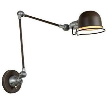 Lámpara de pared industrial ajustable Honore 1xE14 en acabado marrón óxido