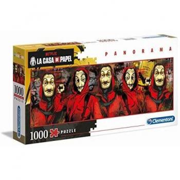 Clementoni- Puzzle 1000 Piezas Panorama La Casa de Papel