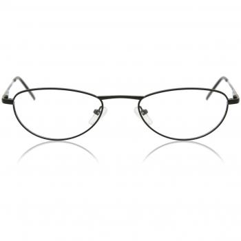 Oval Montura Completa Metálica Negra con Lentes Recetadas Anti-Azules para Hombre - SmartBuy Collection