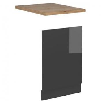 Frontal para Lavavajillas R-Line, Antracita Alto Brillo, 45 cm, Efecto Roble