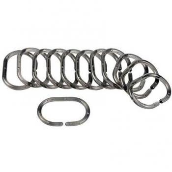Set de 12 Anillos Translucidos para Cortinas de Ducha Vitamina Anthracite