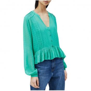 Camisa de viscosa verde Pepe Jeans Arvana PL303947 641