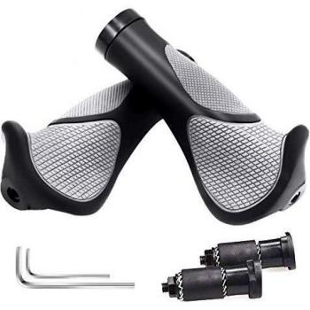 MOOB Puños de Bicicleta Universal Diámetro 22,2mm, Puños Manillar de Bicicleta Diseño Ergonómico Antideslizantes Montaña Bici MTB Mangos de Goma para Bici de Montaña MTB y Más